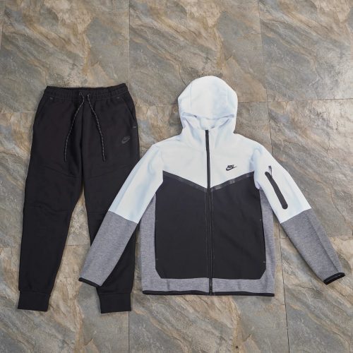 Nike Tech Fleece Sporty Tracksuit Set Black and White