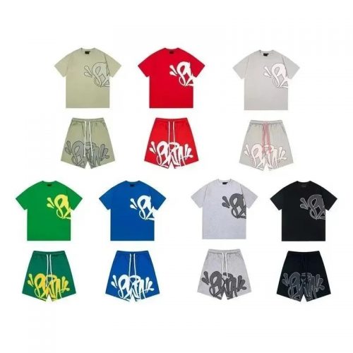 Design Graffiti Print Graphic Streetwear Matching Set Multicolor