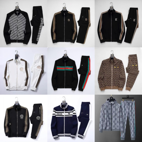 Dior Oblique Track Jacket and Pants Set Casual Tracksuit Black and White