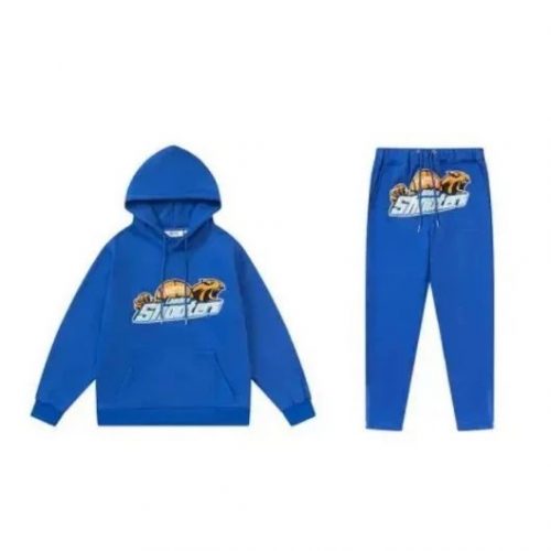 Stüssy Logo Print Hoodie and Joggers Set Casual Blue