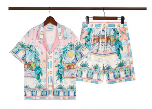 Casablanca Tennis Court Print Graphic Matching Set Multicolor