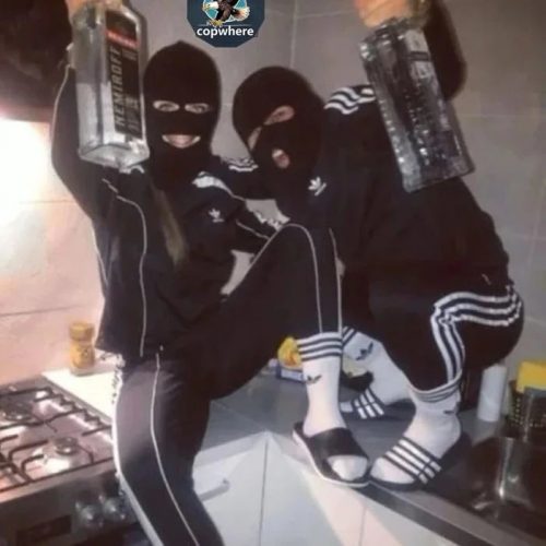 Adidas Tracksuit Set Iconic Streetwear Matching Set Black