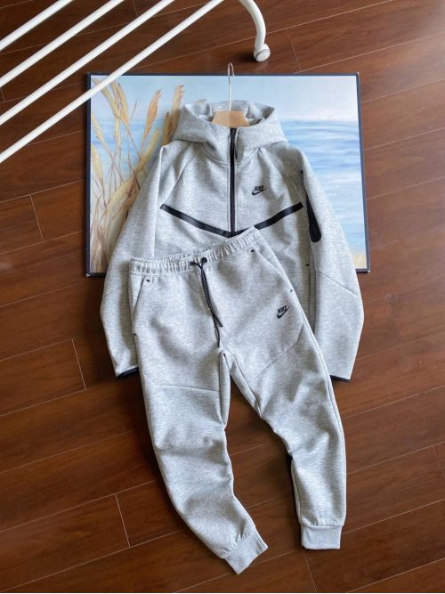 Nike Tech Fleece comfortable Tracksuit Set Gray