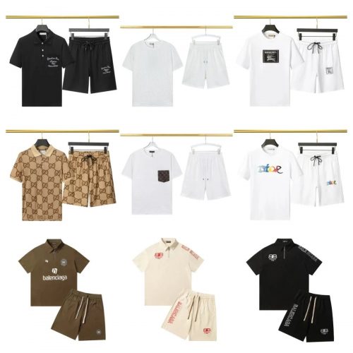 Balenciaga Sporty B Polo Casual Matching Set Black