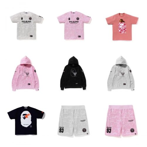A Bathing Ape BAPE Inter Miami CF Graphic Streetwear Collection Multicolor