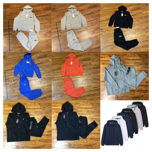 Lacoste Tracksuit Set Casual Cotton Matching Set Multicolor