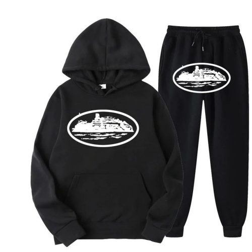 Corteiz Rules The World Graphic Tracksuit Set Black