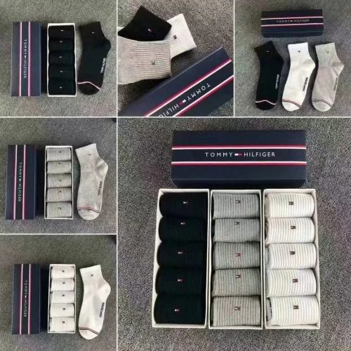 Tommy Hilfiger Ribbed Cotton Everyday Socks Multicolor
