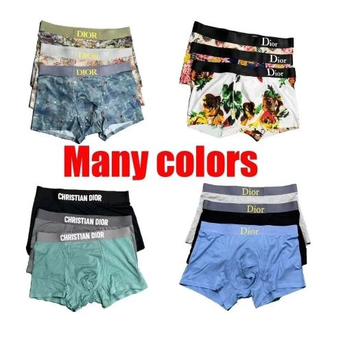 Dior Boxer Briefs Comfortable Cotton Underwear Multicolor