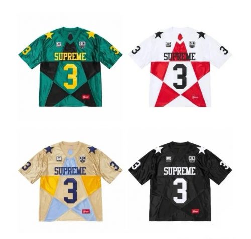 Supreme Star Football Jersey Graphic Streetwear Jersey Multicolor