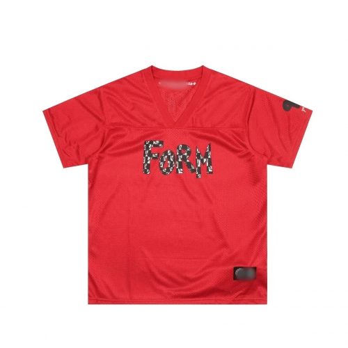 Design Graphic Mesh Jersey Streetwear T-Shirt Red