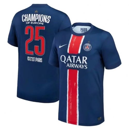 Nike Paris Saint-Germain 2025 Champions Soccer Jersey Blue