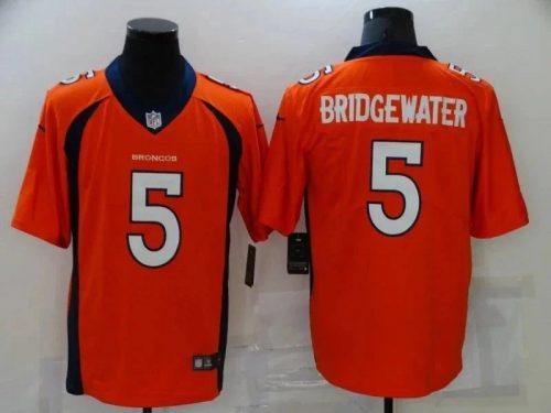 NFL Denver Broncos Teddy Bridgewater 5 Football Jersey Orange