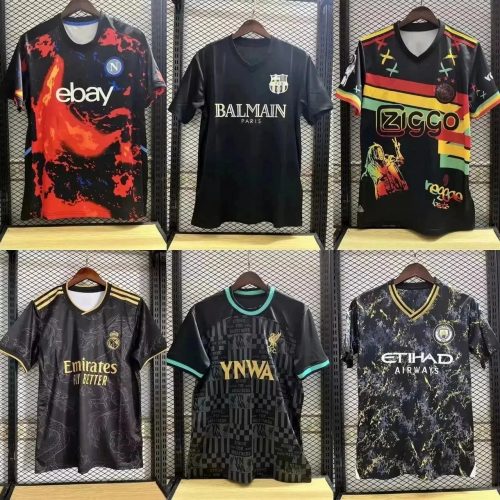 Napoli ebay Black Red Football Jersey