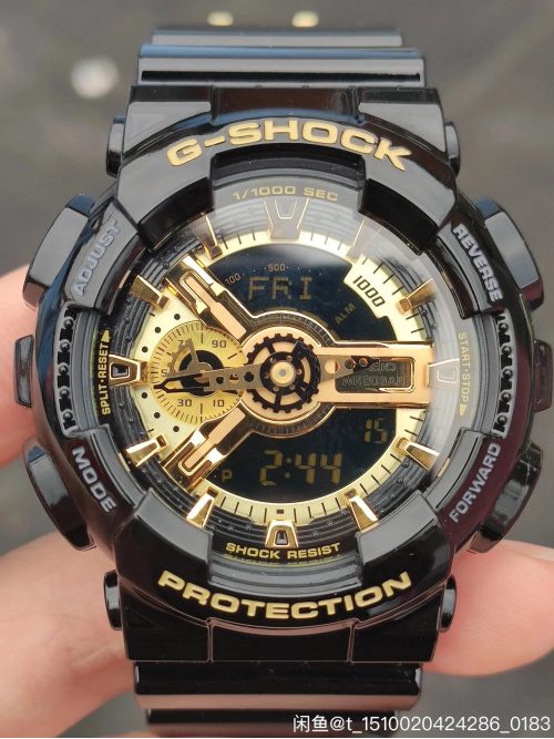 Casio G-Shock GA-110GB-1A Digital Analog Watch Black and Gold