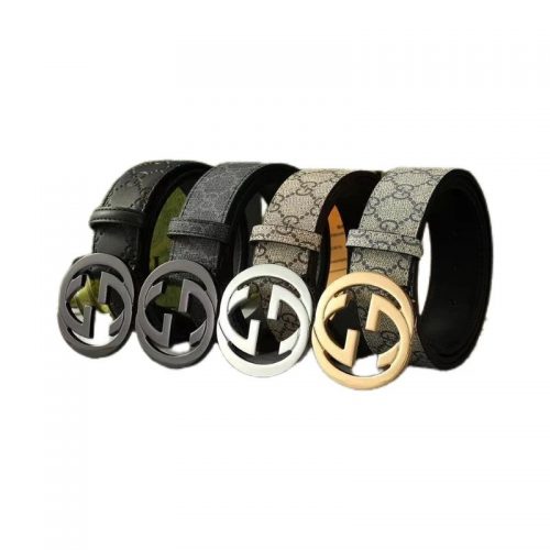 Gucci Interlocking G Classic Leather Belt Multicolor