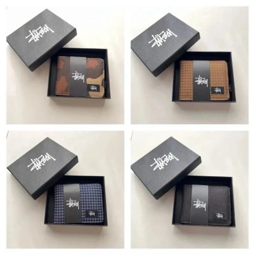 Stussy Ripstop Nylon Bifold Wallet Multicolor