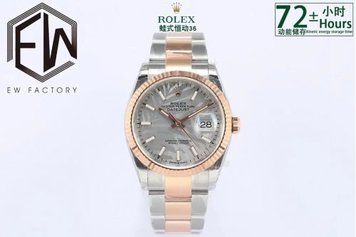 Rolex Datejust 36 Luxury Watch Silver and Rose Gold