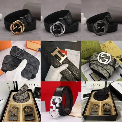 Gucci Interlocking G Classic Leather Belt Black