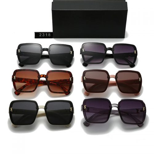 Yves Saint Laurent YSL Square Frame Oversized Sunglasses Multicolor