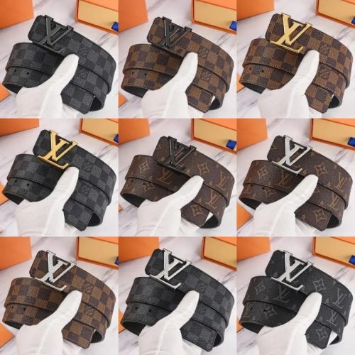Louis Vuitton LV Initiales Belt Classic Leather Accessory Multicolor