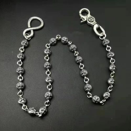 Chrome Hearts Cross Ball Wallet Chain Silver Accessory