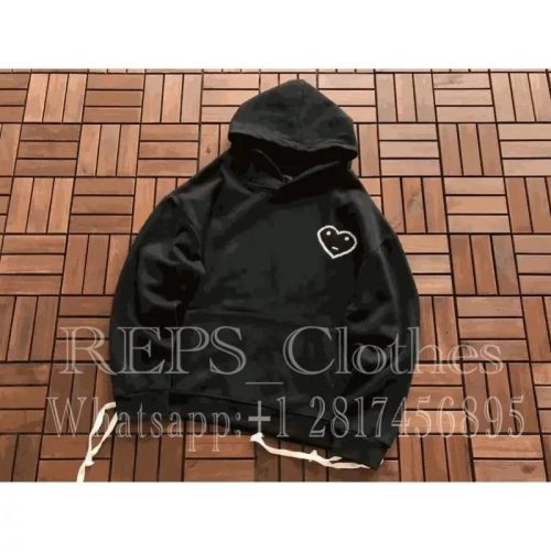 Comme des Garçons CDG Heart Logo Casual Hoodie Black
