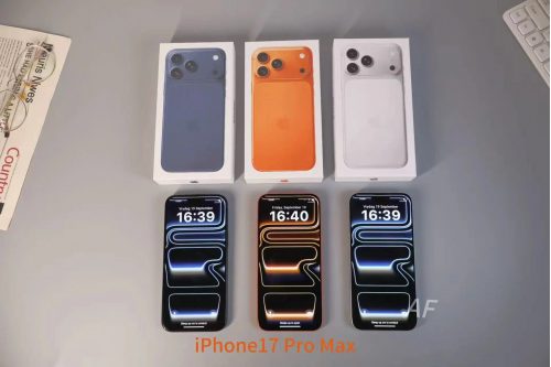 Apple iPhone 17 Pro Max Smartphone Black Orange White