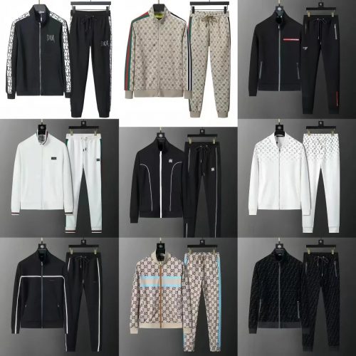 Dior Oblique Track Suit Casual Jacket and Pants Black and White