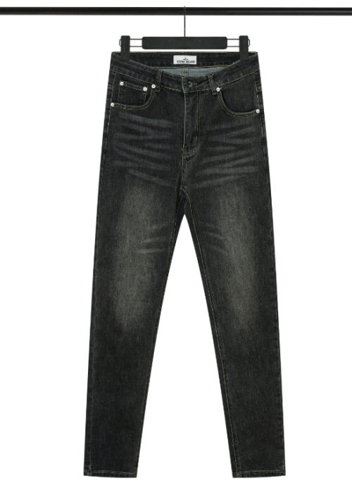 Steve Jobs Black Washed Denim Jeans Casual Pants Black