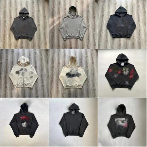 Design Distressed Graphic Oversized Hoodie Multicolor