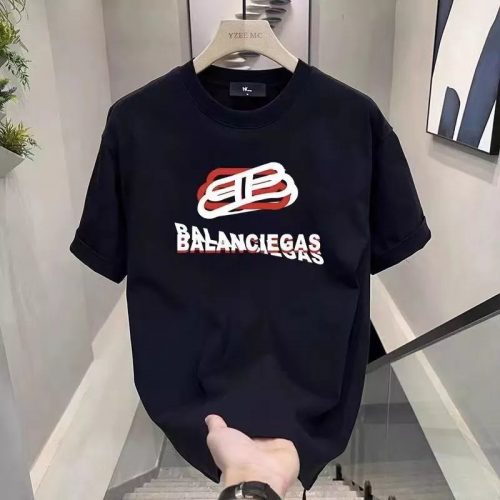 Balenciaga Distorted Logo Graphic Tee Black