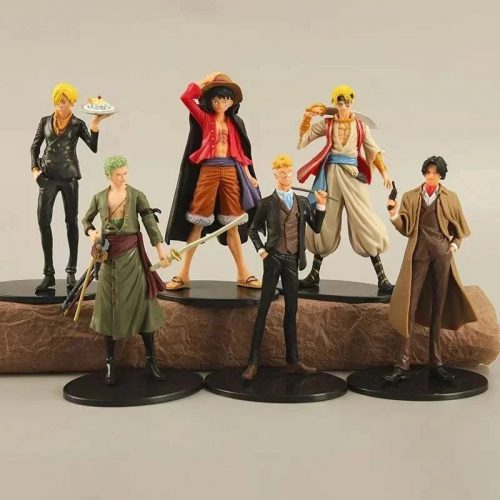 One Piece Figure Set Collectible Anime Characters Multicolor
