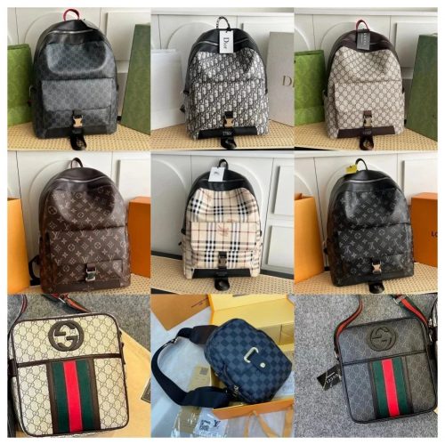 Gucci GG Supreme Backpack Casual Bag Beige