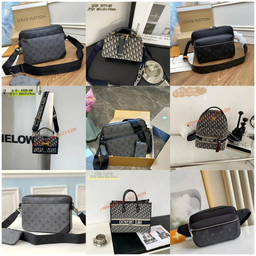 Louis Vuitton LV Monogram Eclipse Messenger Bag Black
