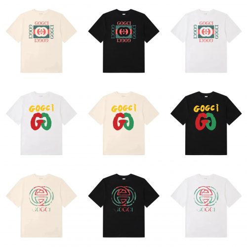 Gucci Graphic Print Casual T-Shirt Multicolor