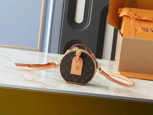 Louis Vuitton LV Boite Chapeau Souple Round Crossbody Bag Brown