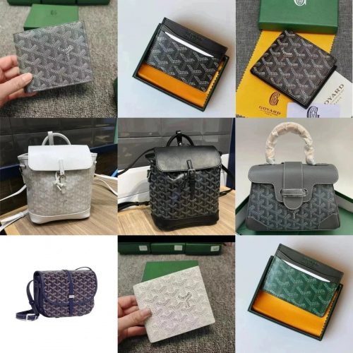 Goyard Goyardine Canvas Iconic Pattern Handbag and Wallet Collection Multicolor