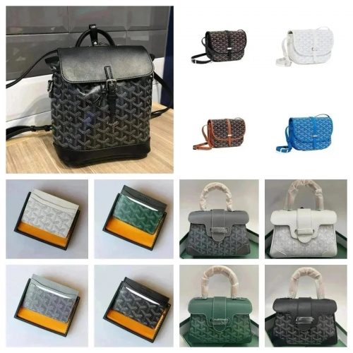 Goyard Assorted Collection Iconic Canvas Handbag and Accessories Multicolor