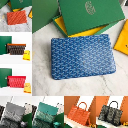 Goyard Sénat Classic Canvas Pouch Blue