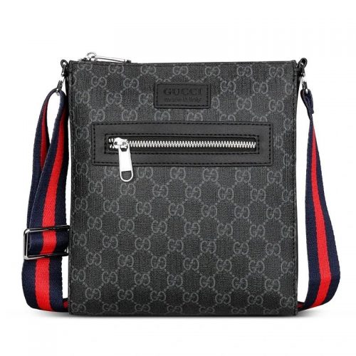 Gucci GG Supreme Messenger Crossbody Bag Black