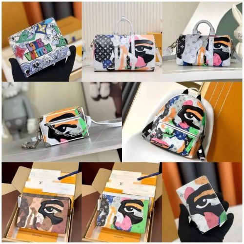 Louis Vuitton LV Monogram Graffiti Eye Graphic Handbag Multicolor