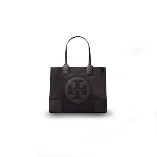 Tory Burch Ella Nylon Tote Everyday Handbag Black