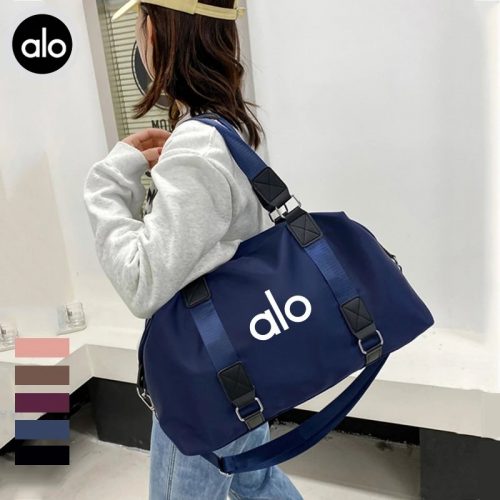 Alo Nylon Duffle Bag Casual Travel Bag Navy