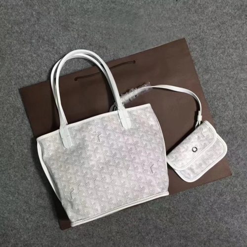 Goyard Anjou Mini Reversible Tote Bag White