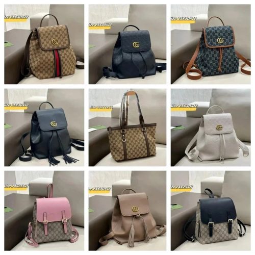Gucci GG Marmont Backpack Stylish Travel Bag Multicolor