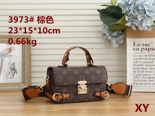 Louis Vuitton LV Monogram Satchel Classic Handbag Brown