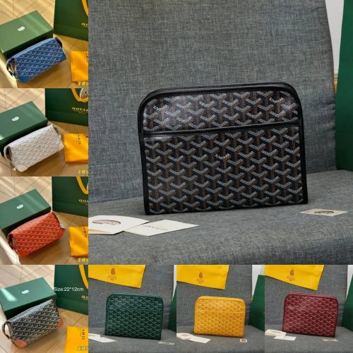 Goyard Senat Pouch Classic Canvas Clutch Bag Multicolor