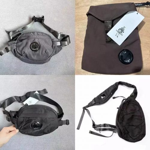 C.P. Company Lens Detail Nylon Belt Bag Black