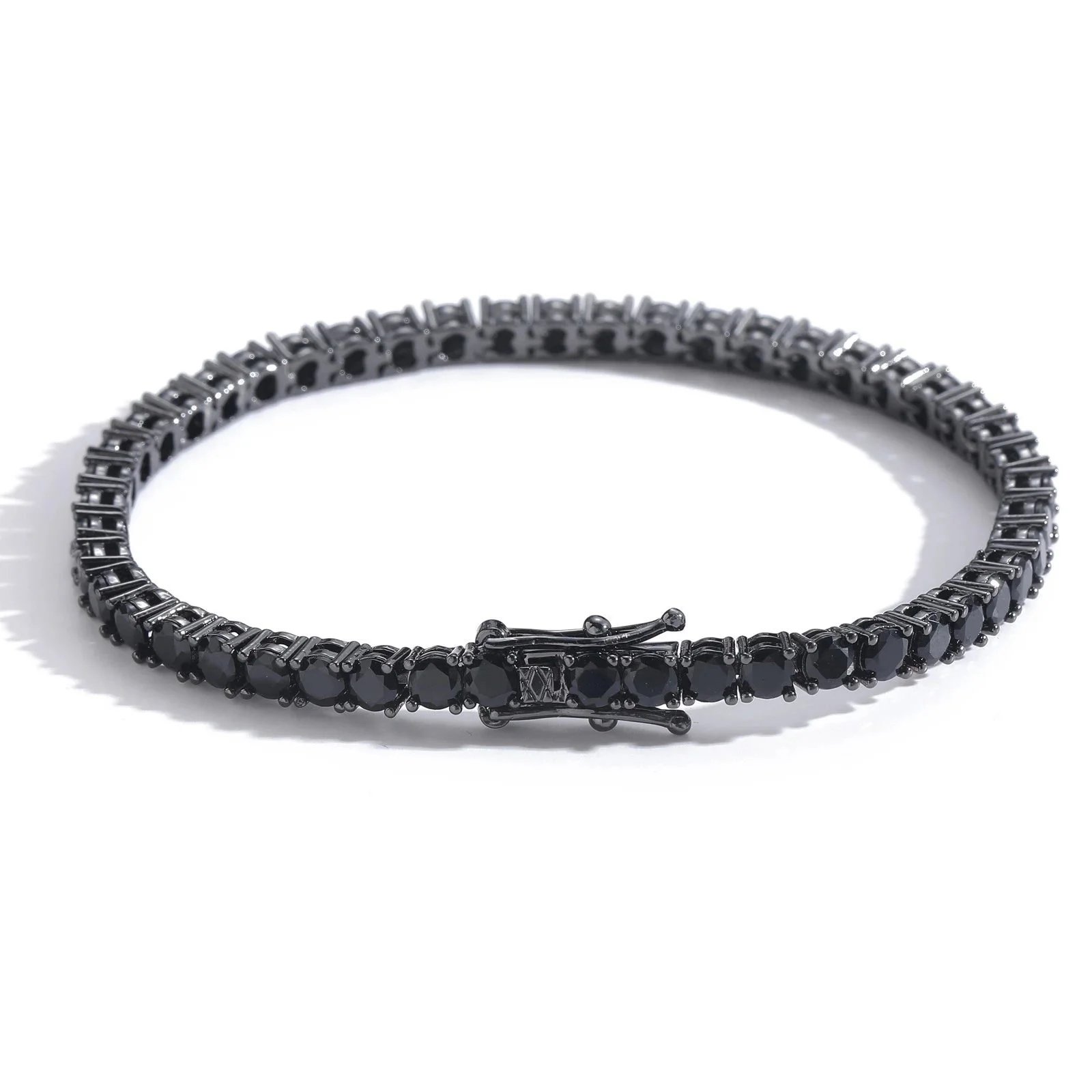 4mm-black zircon-black-tennis chain 4mm-black zircon-black-tennis chain